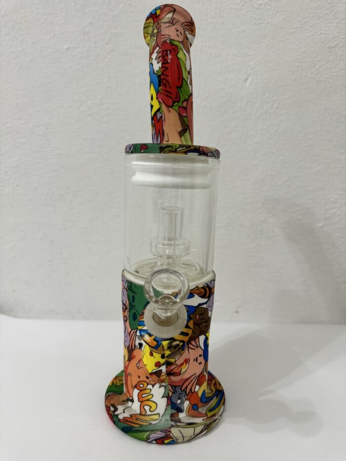 bong silicona y vidrio poke 30cm - Image 2